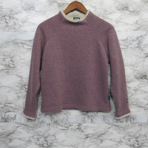 ALF Kuhl Alfpaca Fleece Sweater Sherpa Size XS Pink Mauve - Picture 1 of 15